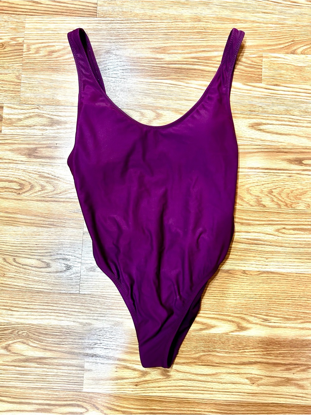 Girls' One-Piece Swimsuit in Deep Plum